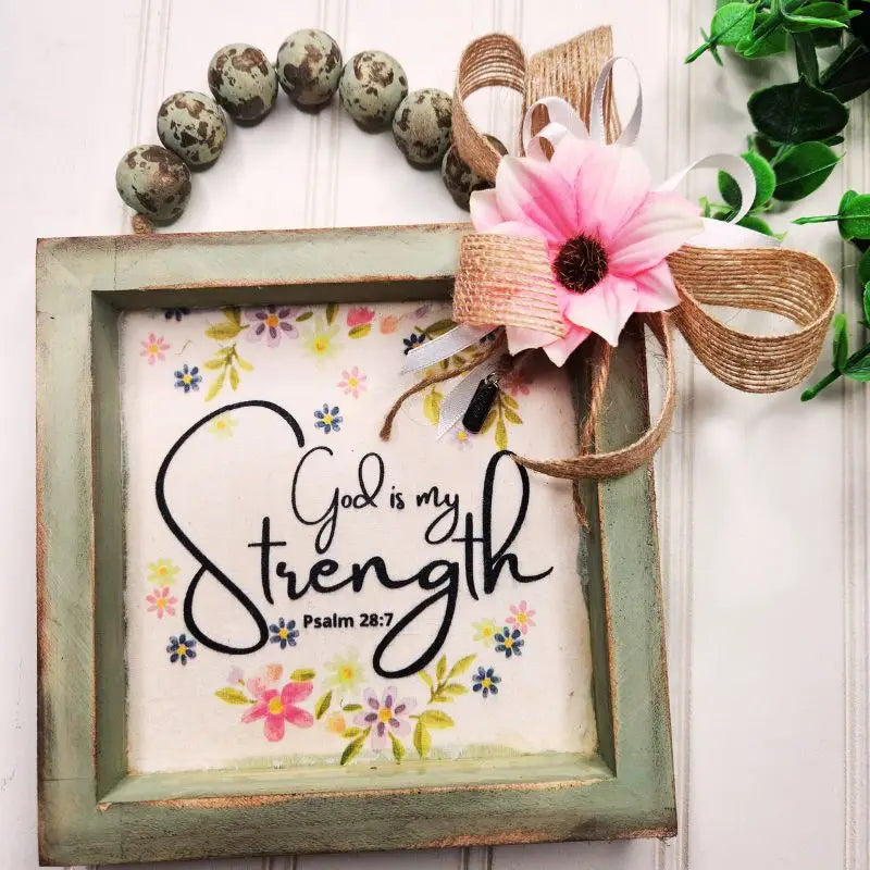 God Is My Strength Beaded Sign Kit Tutorial