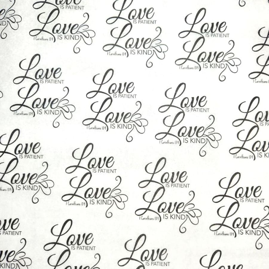 1 Corinthians 13:4 | Bible Verse Decoupage Paper Sheets