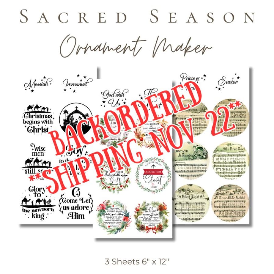 BACKORDER Sacred Season Ornament Maker [SHIPS NOV 22]