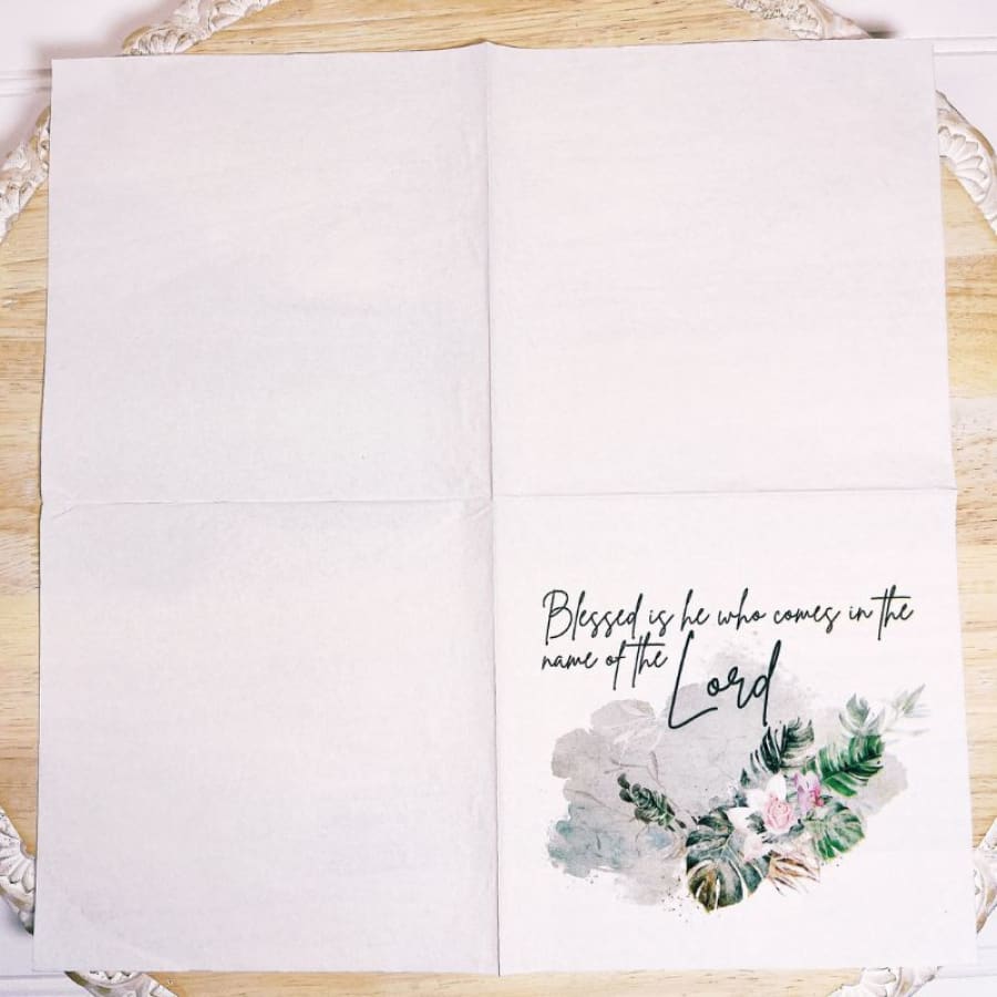 Blessed is He Matthew 21:9 Christian Paper Decoupage Napkins