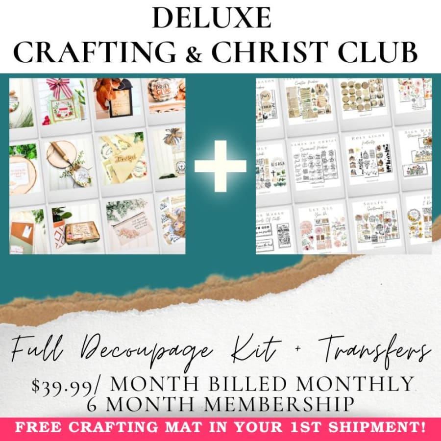 DELUXE Crafting & Christ Monthly Decoupage Kit + Transfer