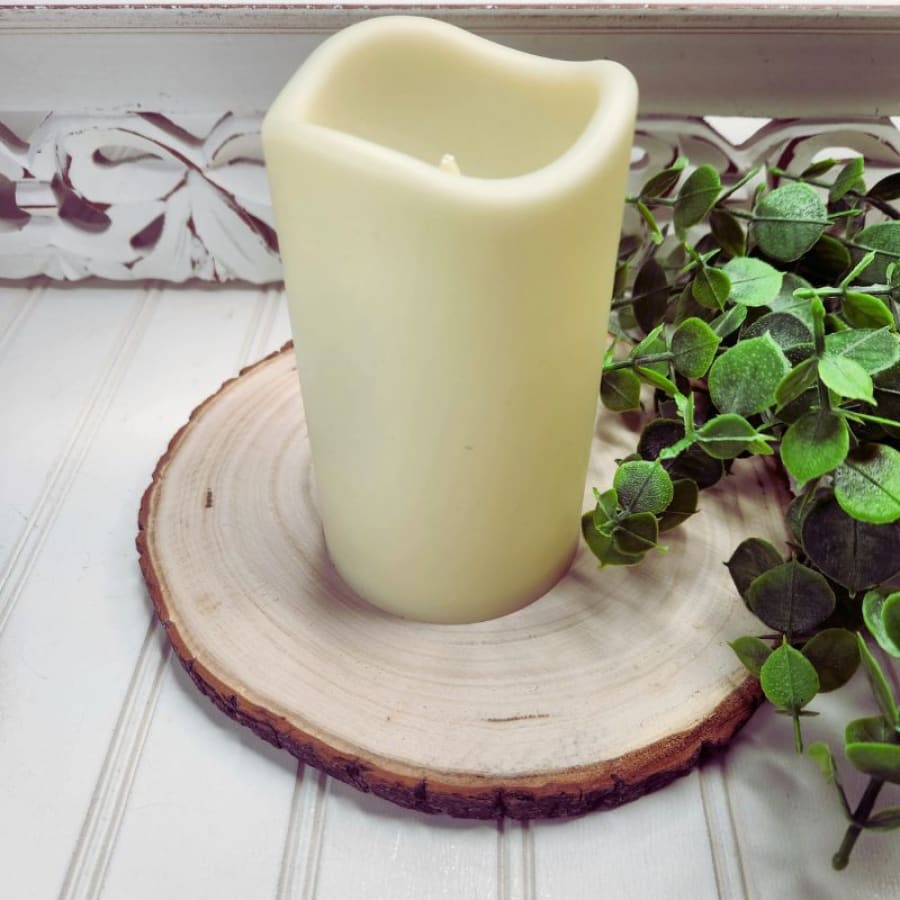 Flameless LED Simulated Wax Pillar Candles For Decoupage