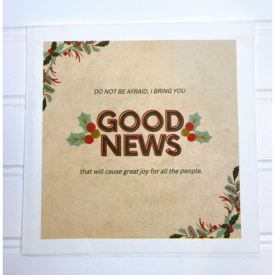 Good News Luke 2:10-11 Christian Paper Decoupage Napkins