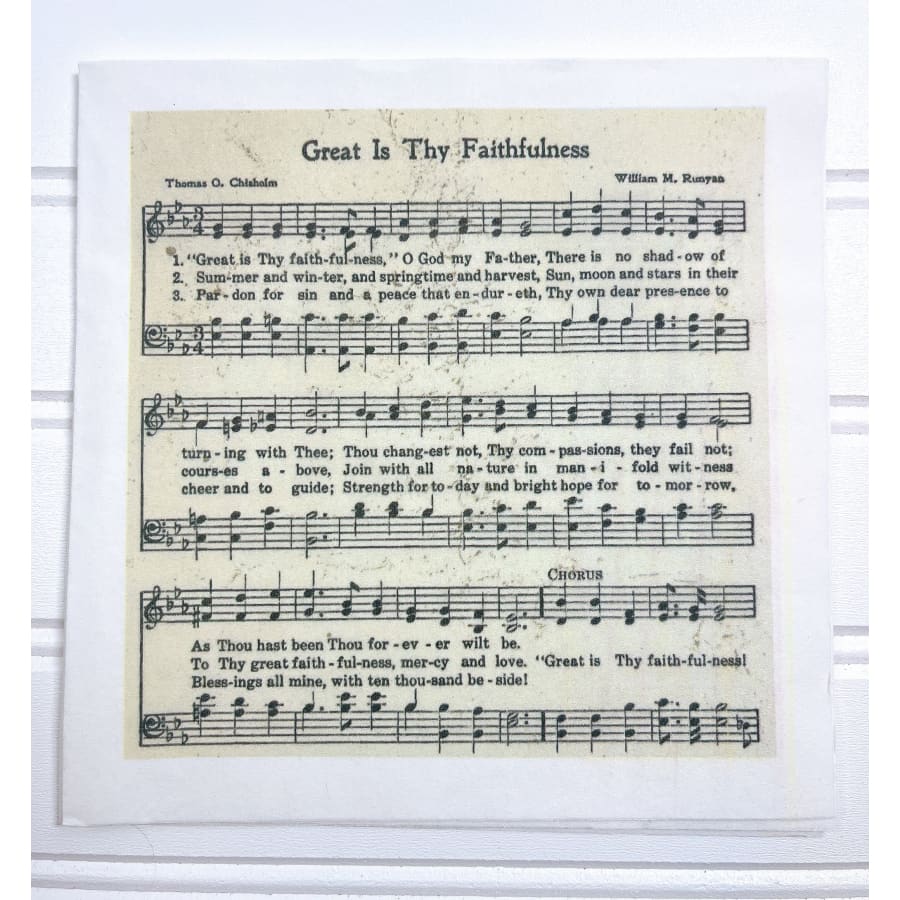 Great Is Thy Faithfulness Hymn Christian Paper Decoupage