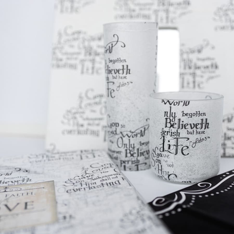 decoupage paper, decoupage mirror, decoupage candle, bible verse tissue paper