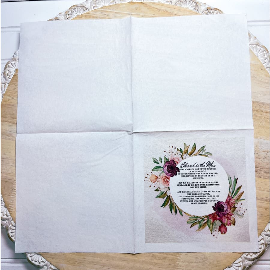 Like A Tree Psalms 1:1-3 Christian Paper Decoupage Napkins