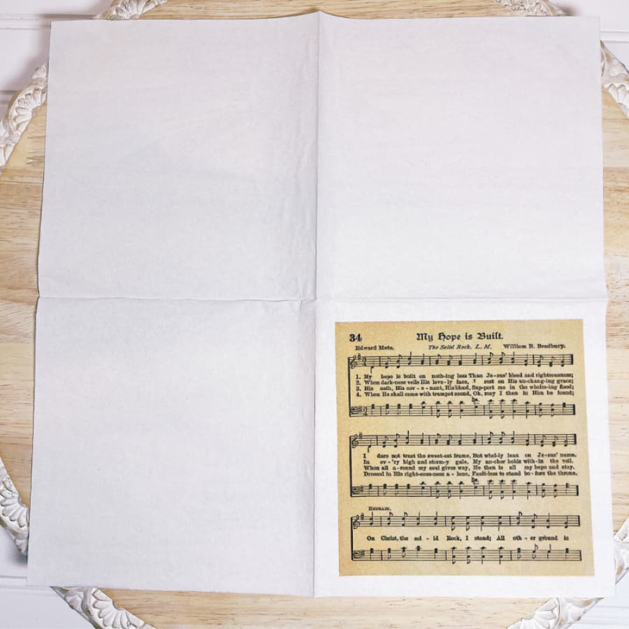 My Hope is Built Hymn Christian Paper Decoupage Napkins