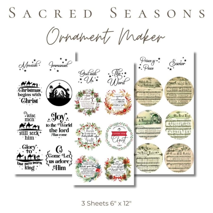 Sacred Seasons Ornament Maker | Christian Rub On Transfers