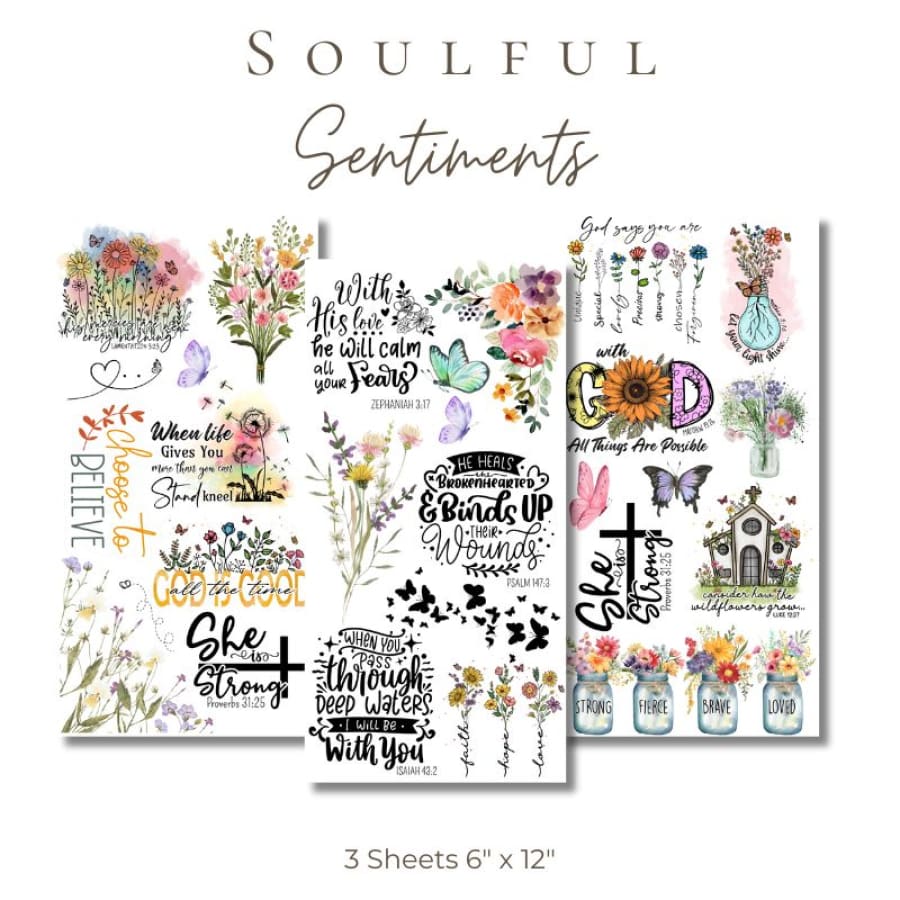 Soulful Sentiments | Christian Rub On Transfers For Crafts