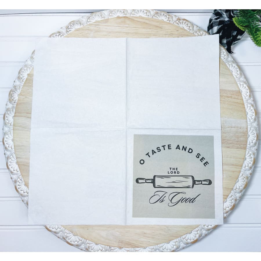 Taste and See Psalms 34:8 Christian Paper Decoupage Napkins