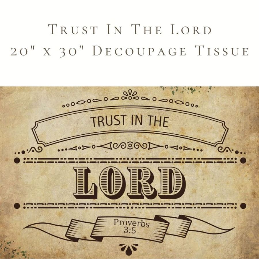 Trust In The Lord Proverbs 3:5 | Bible Verse Decoupage