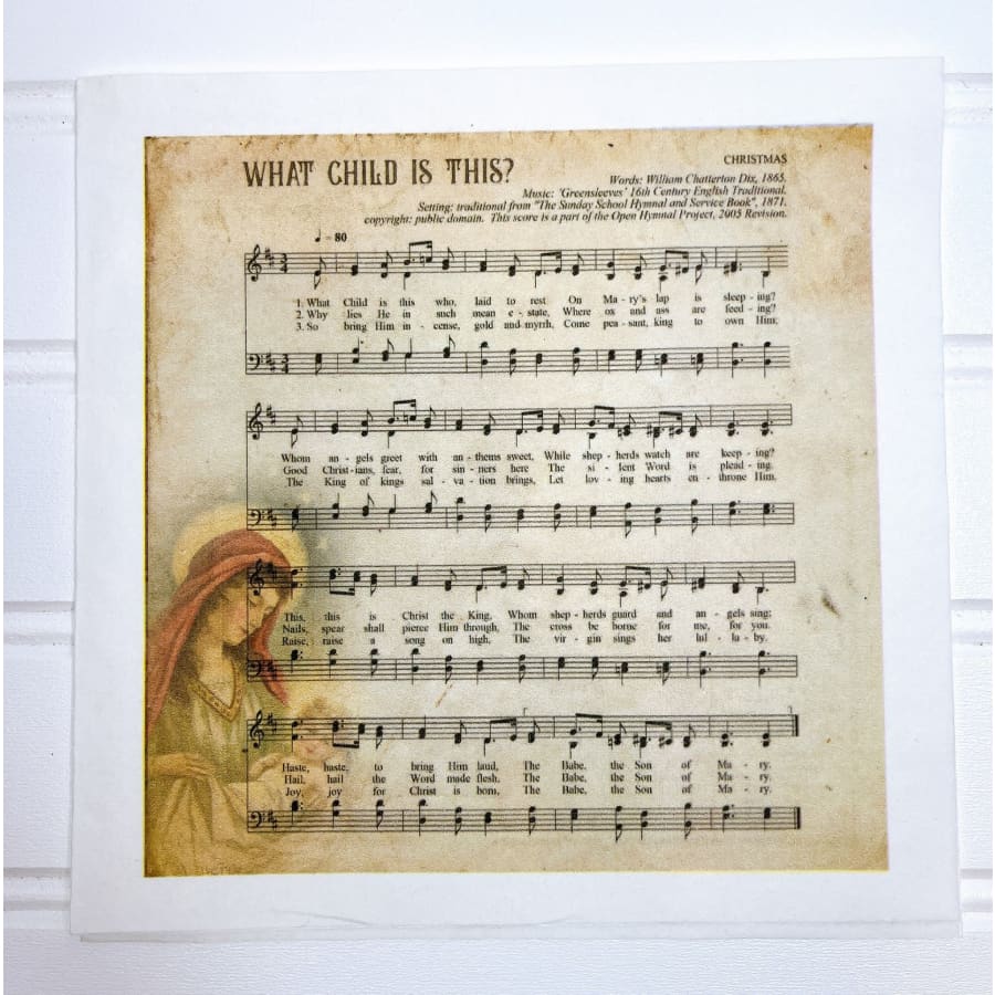 What Child Is This Hymn Christian Paper Decoupage Napkins