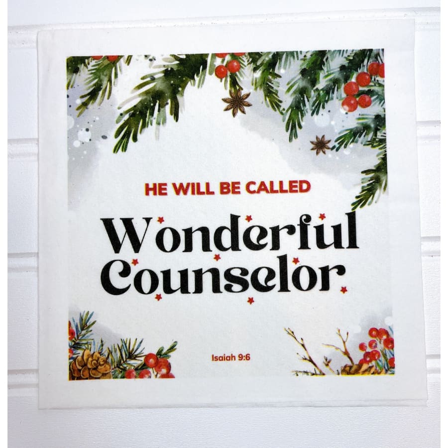 Wonderful Counselor Isaiah 9:6 Christian Paper Decoupage